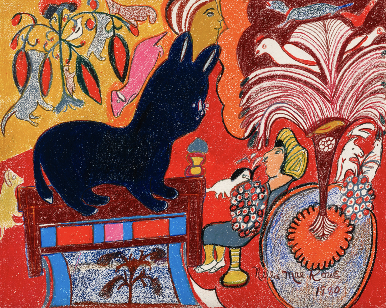 Daily Art: NELLIE MAE ROWE’s “Conversation with a Strange Animal”