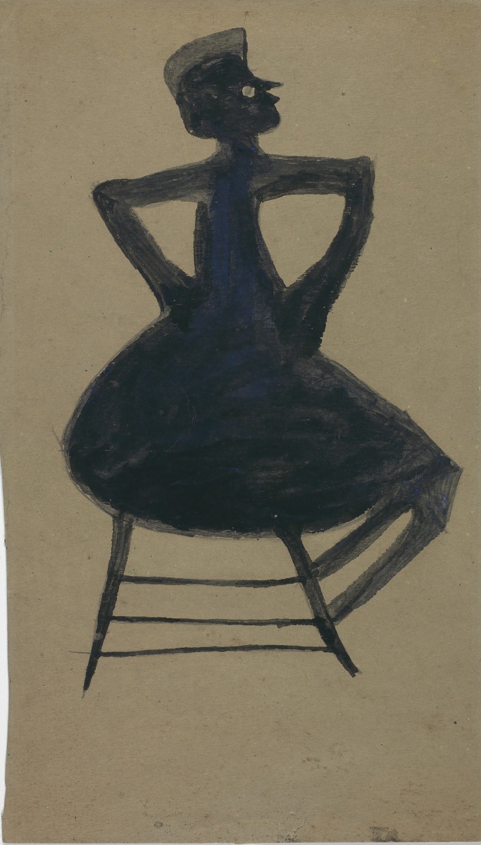 Daily Art: BILL TRAYLOR’s “Untitled Seated Woman”