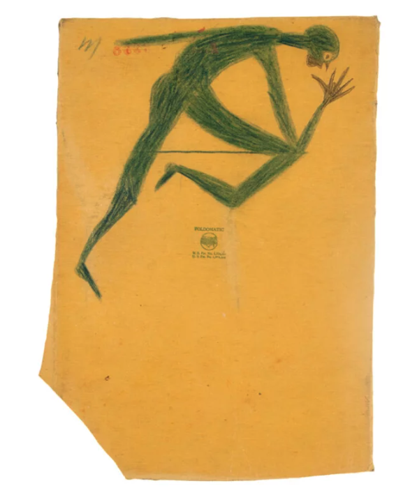 Daily Art: BILL TRAYLOR’s “Running Man (Jesse Owens)”