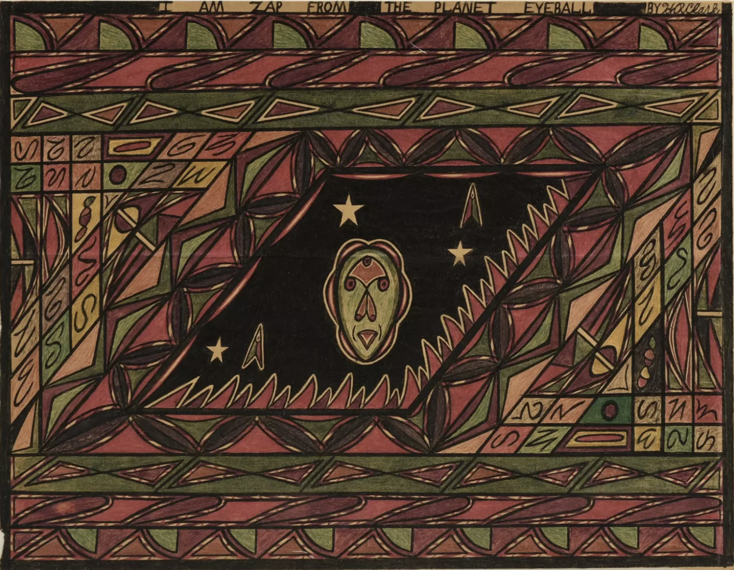Daily Art: HENRY RAY CLARK’s “I am Zap from Planet Eyeball”