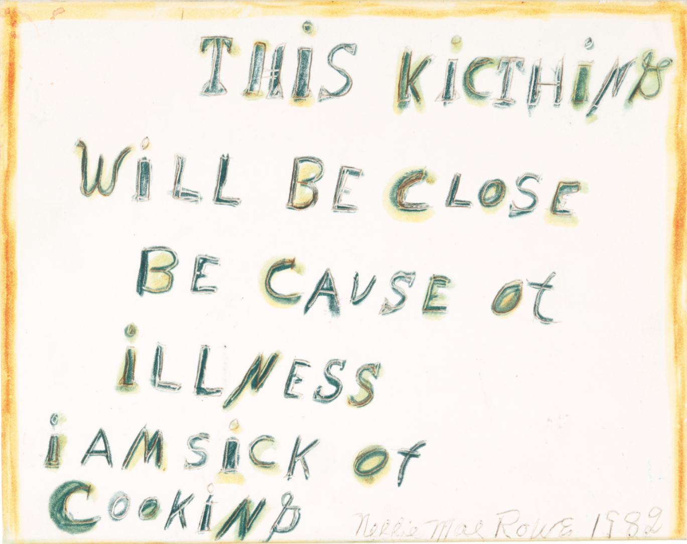 Daily Art: NELLIE MAE ROWE’s “Kicthing” is Closed