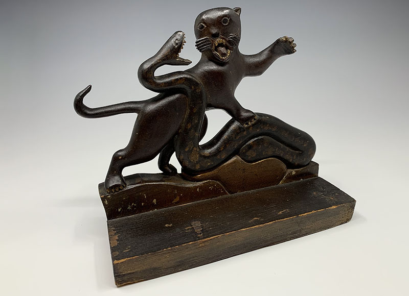 Daily Art: “Lion Cub & Snake” Wood Carving