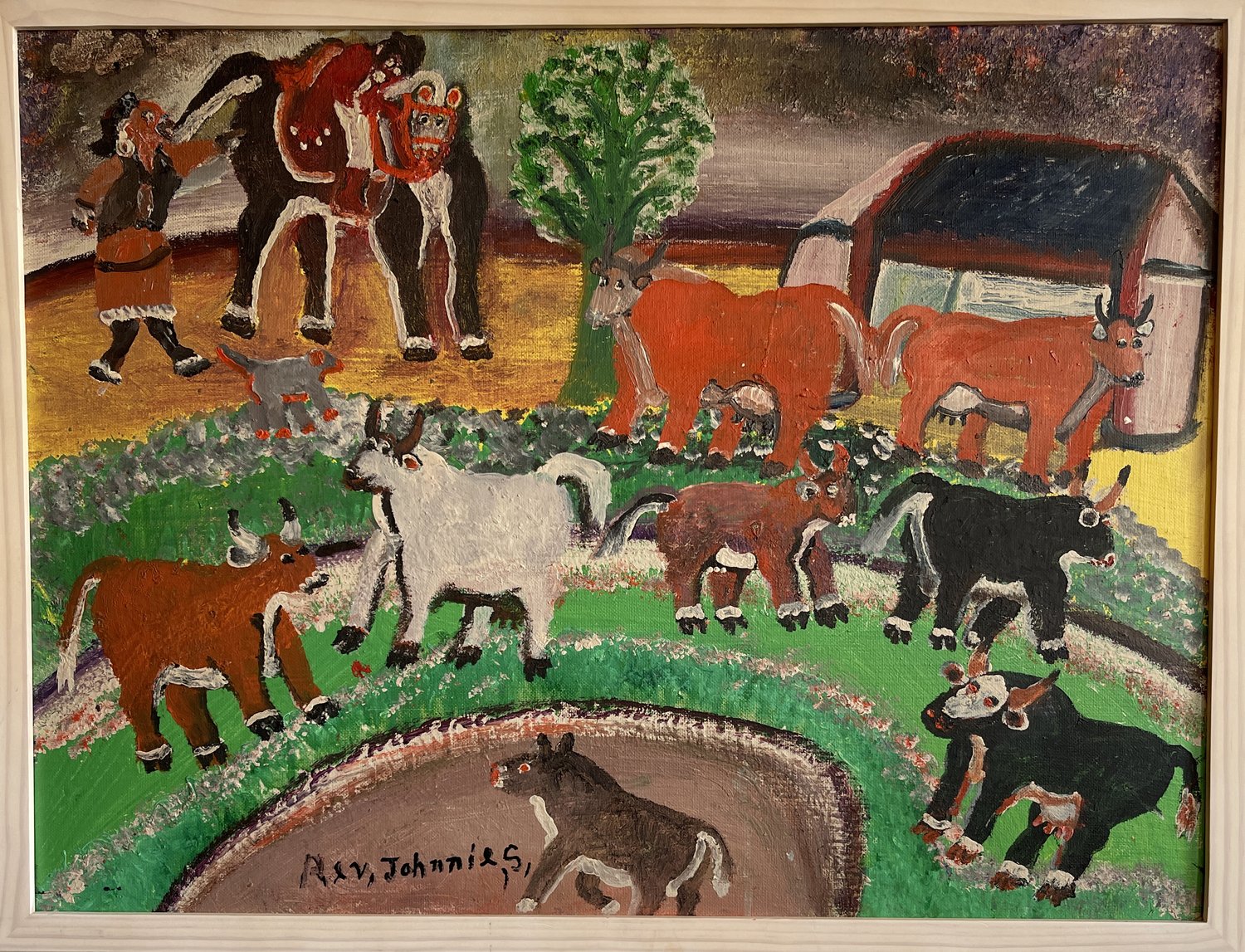 Daily Art: REV. JOHNNIE SWEARINGEN’s “Cowgirl & Cows”