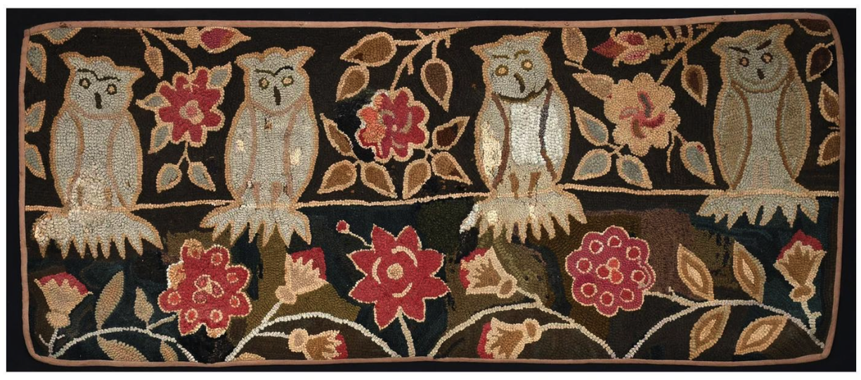 Daily Art: Hoot Owl Hooked Rug